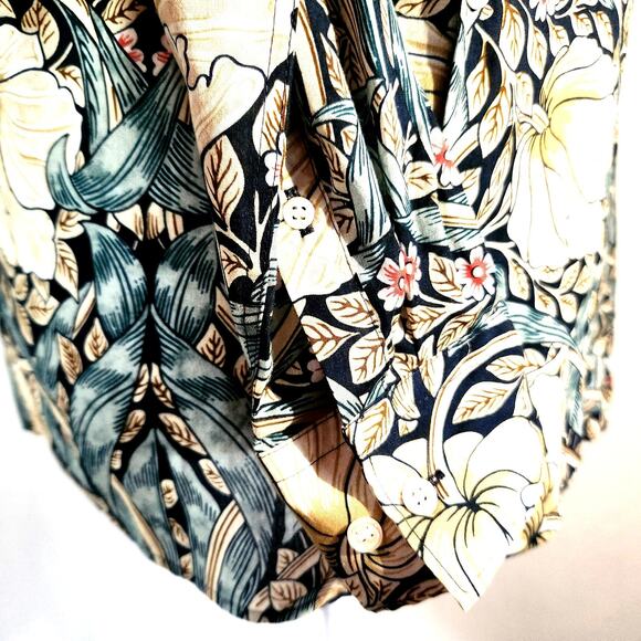 Morris & Co w/ H&M Floral Button Up Top NEW Size XS Cottage Tunic Length Chic - Picture 5 of 13